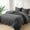 Charcoal, variant on Moonlight20015 3 Piece Quilt Set Ultrasonic Lightweight Microfiber Floral Pattern Black Queen
