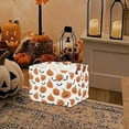 thumbnail image 5 of 2Pcs Halloween Storage Gift Basket Spider & Bat Pattern Canvas Storage Bins With Handles Rectangle Storage Organizer Cubes For Living Bedroom Home(StyleB+E), 5 of 8