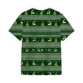 thumbnail image 5 of Drie Christmas Womens Crew Neck T Shirts Womens T Shirt Fall Tops Short Sleeve Fashion School Teachers Clothes 2025 Vacation Trendy Dark Green,XL, 5 of 6