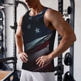 thumbnail image 5 of Cauagu American Flag Waving Print Print Men's Sleeveless Muscle Shirts,Tank Tops Quick Dry Workout Tank Top Gym Muscle Tee Fitness Bodybuilding T Shirt for Men-XX-Large, 5 of 7