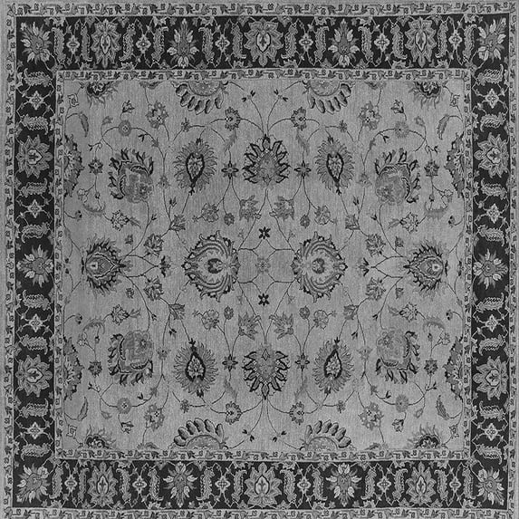 Ahgly Company Indoor Square Oriental Gray Traditional Area Rugs, 3' Square