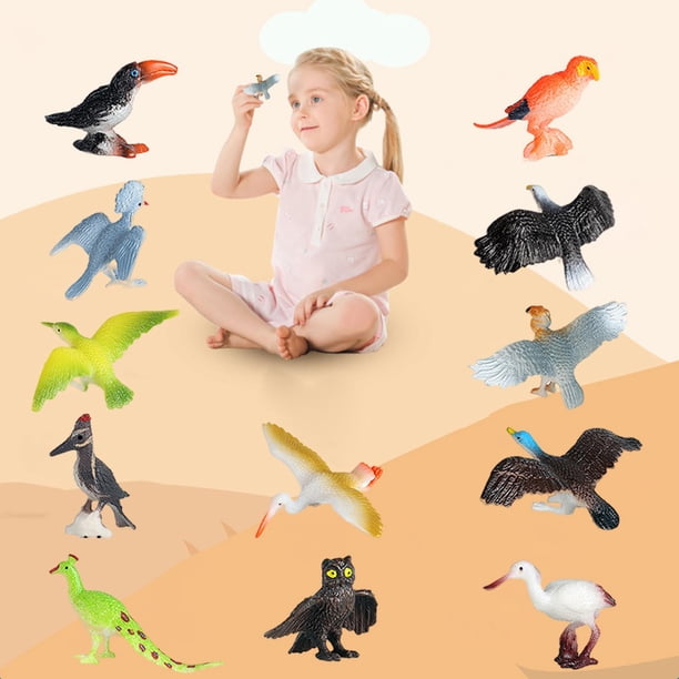 12 de realistas para artículos de coleccionables. , Pájaro Yotijar estatuilla de animales salvajes