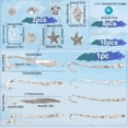 thumbnail image 2 of 1 caja DIY con 8 juegos de marcapáginas con temática oceánica, marcapáginas de metal, ganchos de metal, dijes de tortuga marina, estrella de mar, concha, verano, Hawaii, 2 of 5