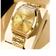thumbnail image 2 of Reloj De Cuarzo Para Hombre Original Luminoso Impermeable Xtellar dorado, 2 of 3