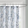 thumbnail image 4 of Madison Park Essentials Sofia Rideau de Douche Imprimé Botanique en Polyester Bleu, 4 of 5