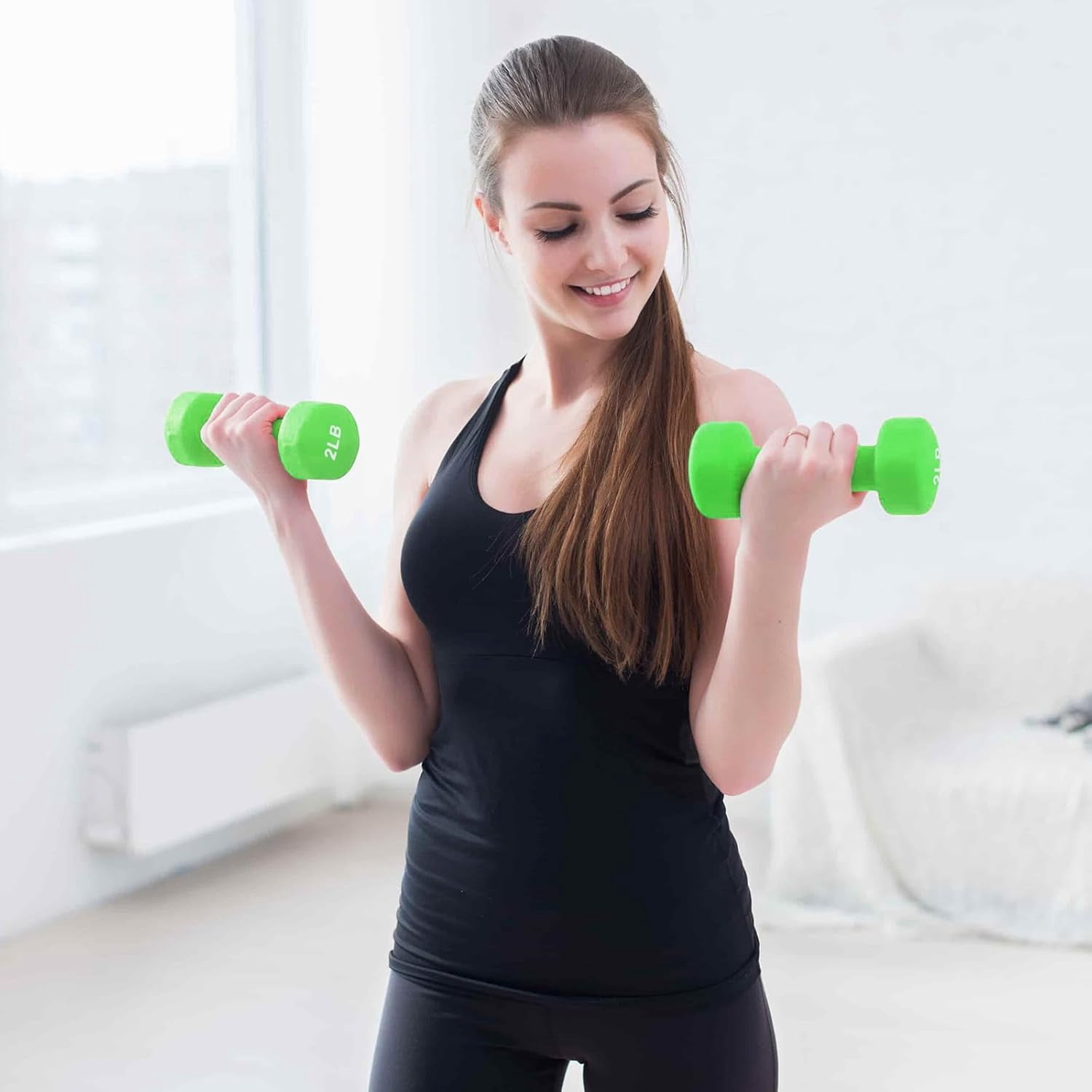 Dumbbell Hand Weights for Women,Neoprene Coated Dumbbell Hand Weight Sets of 6,Multiple Weight Options,Anti-roll, Anti-Slip,Hexagon Shape