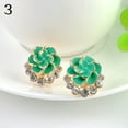 thumbnail image 7 of UDIYO Fashion Women Cute Rhinestone Flower Rose Ear Stud Earrings Charm Jewelry, 7 of 7