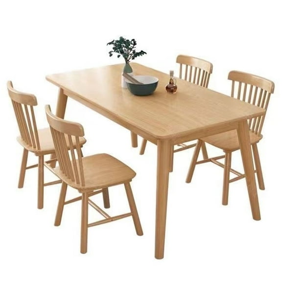 SUSUZI 47" Solid Oak Dining Table  Mid-Century Modern Wood Kitchen Table for Small Spaces, Table Olny