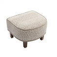 thumbnail image 4 of Accent Chair with Ottoman, Modern Upholstered Barrel Chair with Thick Cushion and Backrest, Mid Century Round Armchair with Footrest, Single Sofa Chair for Bedroom Living Room Apartment,Leopard Gray, 4 of 7