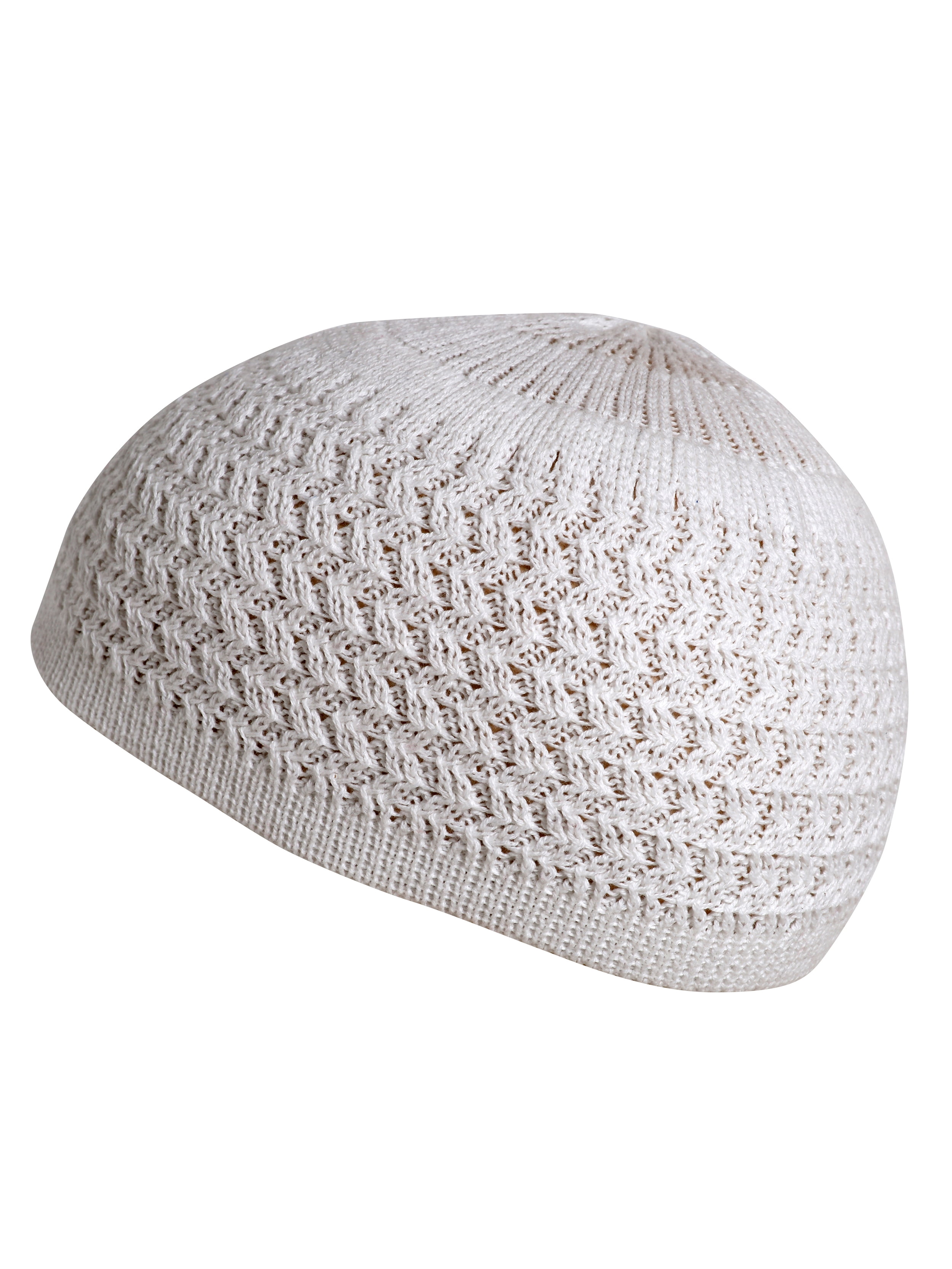 Candid Signature Stretchy Zigzag Cotton Kufi Beanie Hat for