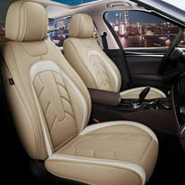 WRWolf Suburban Seat Covers Car Seat Cover Full Set for Chevrolet Suburban 2009-2024,Seat Covers for Cars,Automotive Seat Covers for SUV(Beige)