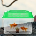 thumbnail image 3 of BRIGHTFUFU Mini tanque de peces no tóxico Tanque de peces de plástico de mano para tortugas y peces domésticos (verde), 3 of 8