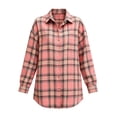 thumbnail image 6 of QUNYINEY Button Down Coats for Women Plus Size Plaid Lightweight Outerwear Casual Cardigan Long Sleeve Collar Jacket Women, 6 of 7