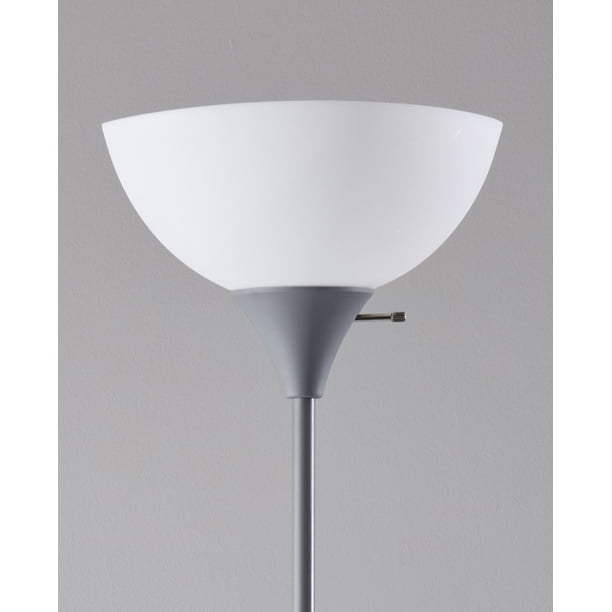 Mainstays 72'' Gray Combo Floor Lamp With Reading Lamp, Modern