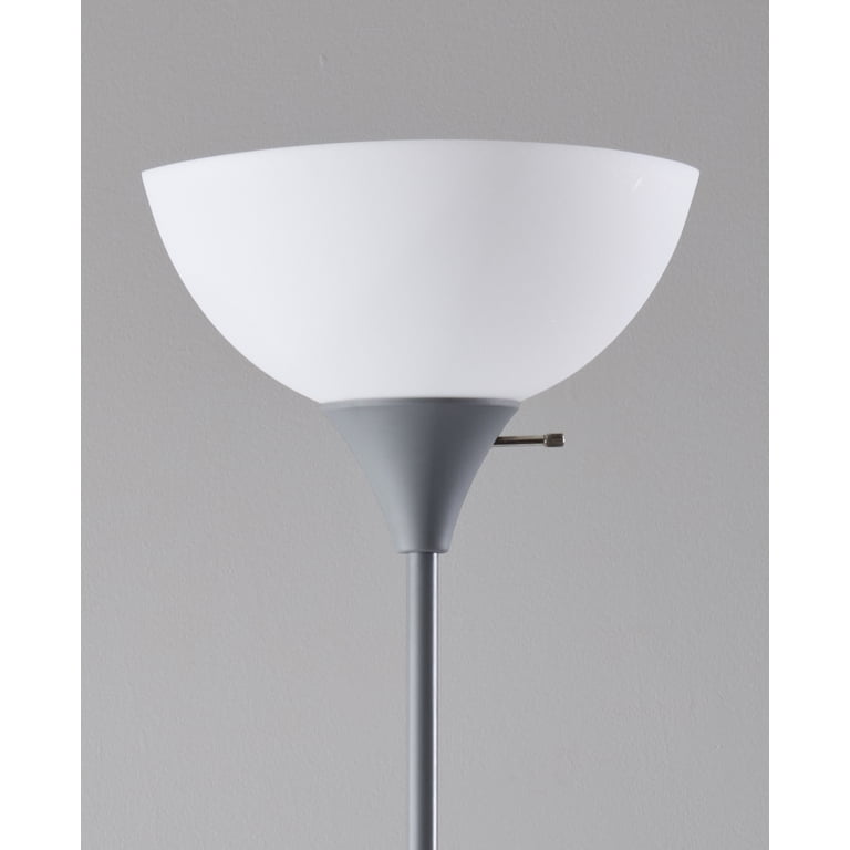 mana ライトグレーS Mainstays 72 inch Silver Combo Floor Lamp with Reading Lamp Modern