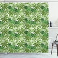 thumbnail image 1 of Ambesonne Palm Leaf Shower Curtain, Jungle Foliage Eco, 69"Wx70"L, Green Olive Green White, 1 of 3