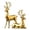B, variant on CZSCPDAW 2-Piece Teal and Gold Deer Figurine Set with Sculpted Antlers for Christmas Mantel and Winter Tabletop Decor