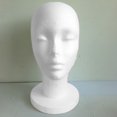 thumbnail image 2 of Foam Mannequin Head Model Sunglasses Eyeglass Stand Hat Cap Display Holder Headset Mannequin Head Display Stand Rack,1 * Wig display stand,white, 2 of 7