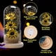 thumbnail image 3 of Girasol artificial con cúpula de cristal con tira de Led, un regalo navideño para familiares y amigos femeninos, 3 of 5