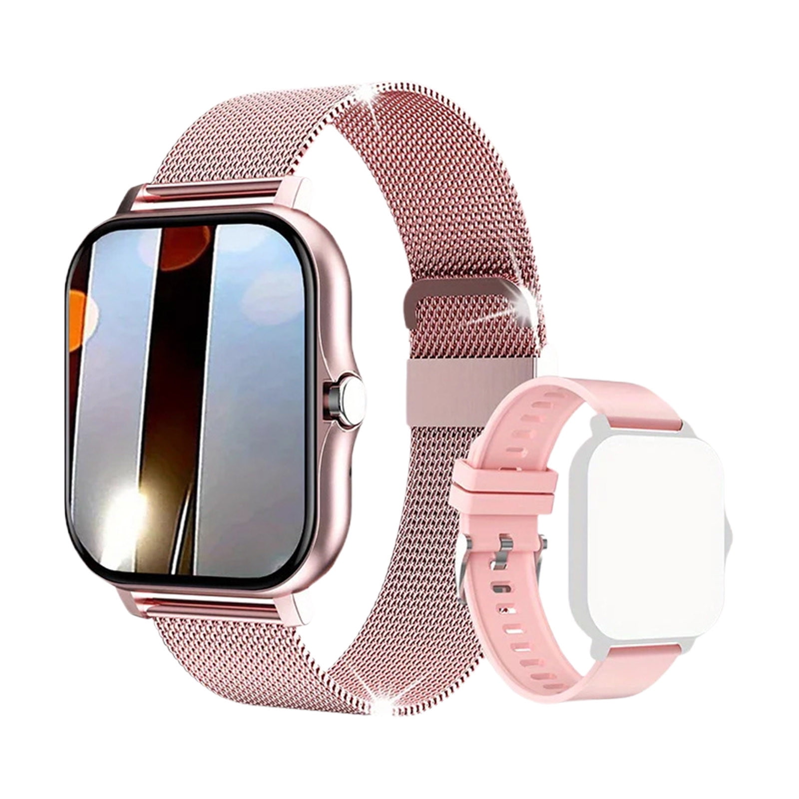 Nkmbld Android Waterproof Smartwatch Fitness with Call Answering/Calling FunctionDual Straps Included, Multicolor