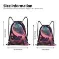 thumbnail image 2 of Kdxio Bird 1 Print Drawstring Backpack Bag,Waterproof Draw String Back Sack, Gym Drawstring Bags Swim Bag For Unisex, 2 of 5