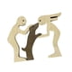 thumbnail image 1 of Estatua de madera de y perro, pequeña figura de animal, artesanía, regalo para amantes de los perros, escultura artesanal de mascota para mesa, 1 of 7