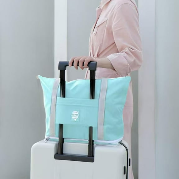 Portable Luggage Storage Bag, Hand Held Travel Organizer with Trolley Sleeve, Oxford Cloth & Water Resistant for Easy Transport, Ideal for Carry-on Essentials and Business Trips,Vsgery