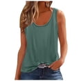 thumbnail image 2 of Tank Tops for Women Lightweight Loose Fit Scoop Neck Casual Plain Flowy Sleeveless Shirt Summer Outfits, 2 of 8