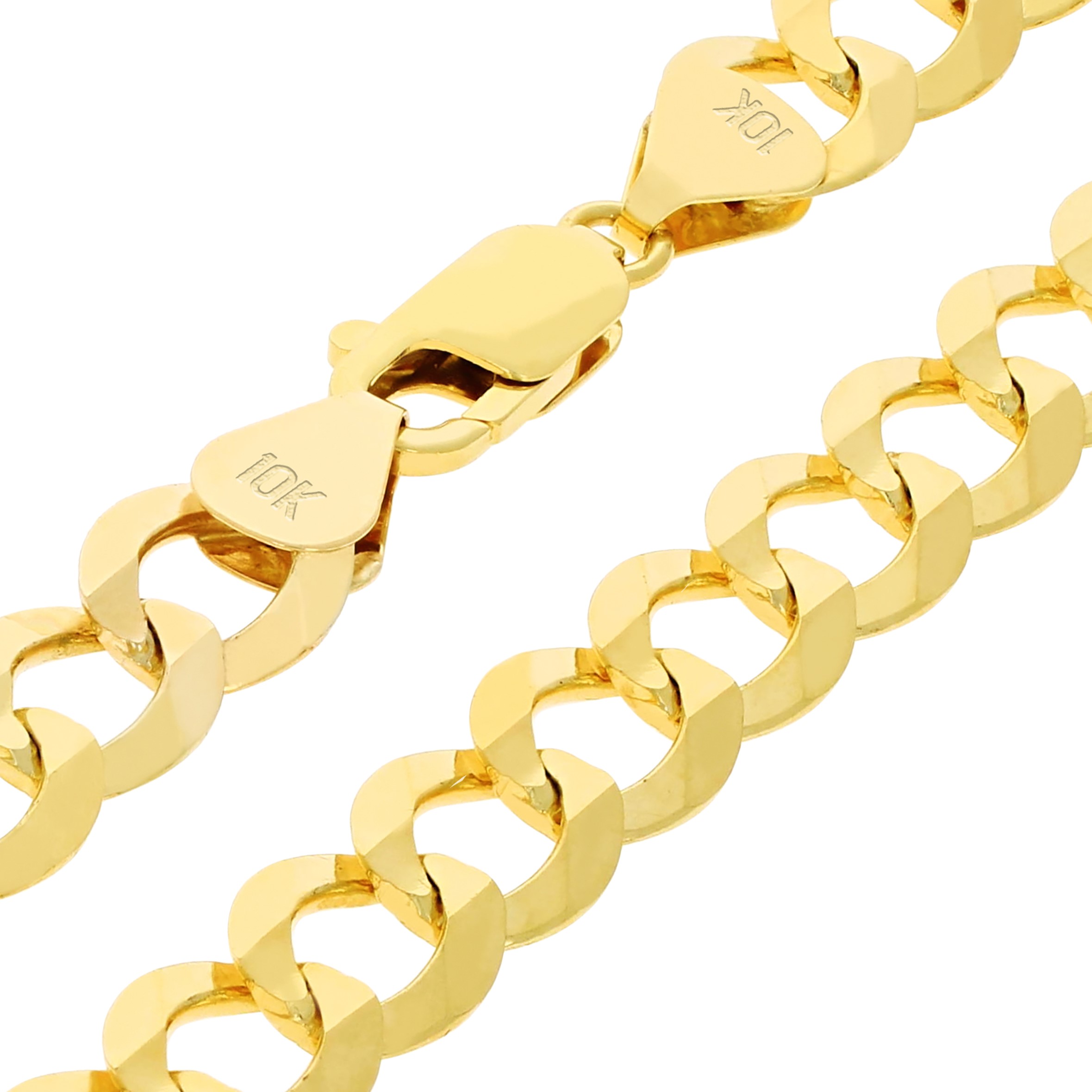 10k Yellow Gold Miami Cuban Link Bracelet 8 Inch 5mm With Lobster Lock - Men Women
