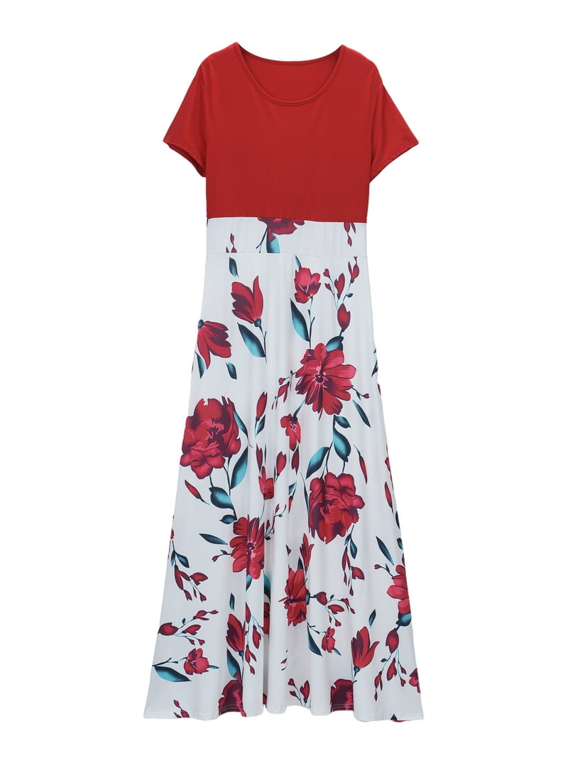 bodycon maxi dress short sleeve MEROKEETY Short Sleeve Square Neck Bodycon Slit Maxi Dress – Merokeety main image 1