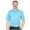 Azure, variant on Men's Microfiber Tonal stripe Texture, Solid Tailored Collar Short Sleeve Golf Polo Shirt #3230