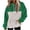 Green, variant on Women's Color Block Brushed Fleece Hoodie, Drawstring Hood Pullover, Soft Plush Sweatshirt, Casual Loungewear Top, Winter Comfort Wear, Cozy Pocket Hoodie Beige L