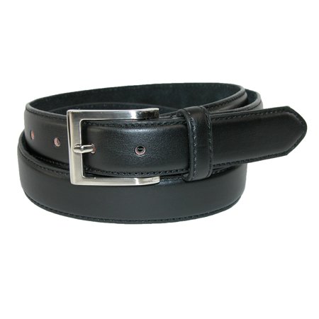 CTM Ceinture de Base en Cuir avec Boucle Argentée (Grande Taille pour
