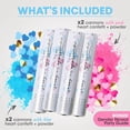 thumbnail image 3 of Canon à Confettis pour Révélation de Genre - Lot de 4 - Bombes Biodégradables Bleu et Rose pour Révélation de Genre Fumée et Poppers à Confettis en Forme de Cœur / Canon à Poudre pour Révélation de Genre / Lanceur de Poudre Machine pour Révélation de Genre, 3 of 9