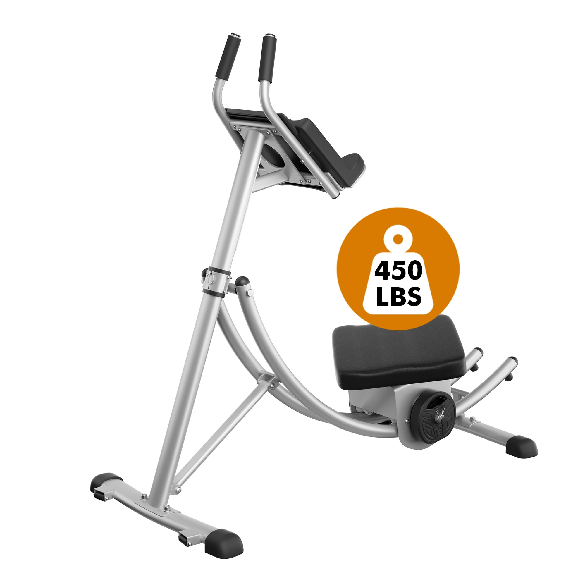 PUDO Ab Machine, Core Abs Workout 450lbs Capacity Ab Workout Machine with PU Cover Foam Seat