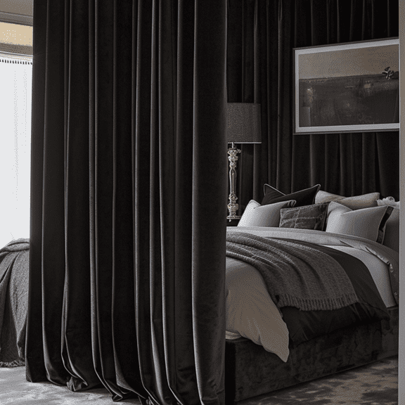 SMILETIME Wall Divider Curtain for Living Room, Noise Reduction Privacy Curtain with Rod Pocket Curtain for Bedroom/Kids Room, 2 Panels