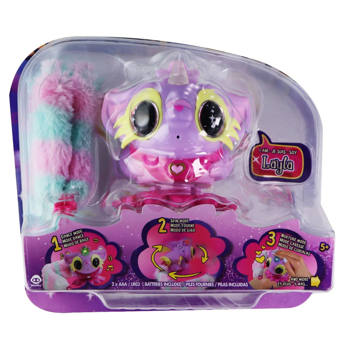 WowWee Pixie Belles Layla Purple - Interactive Enchanted Animal Toy 