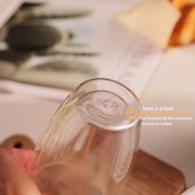 CnGlass Double Walled Glass Insulated Coffee Cups 13.5oz/400ml, Clear Cappuccino Cups Set of 2