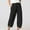 Black, variant on Babysbule Pants for Women Womens Elastic Waist Buttons Color Thin Stretch Skinny Pants Trousers