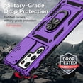 thumbnail image 5 of for Samsung Galaxy S22 Ultra Case with Camera Lens Cover HD Screen Protector, Military-Grade Drop Tested Magnetic Ring Holder Kickstand Protective Phone Case for Samsung Galaxy S22 Ultra 5G (Purple), 5 of 17