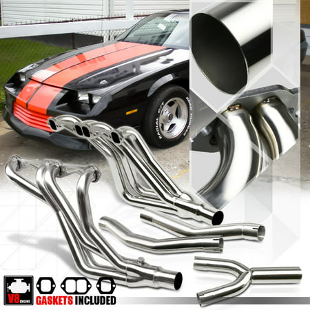 SS Long Tube Exhaust Header Manifold+Y-Pipe for 82-92 Camaro 5.0/5.7 SBC 305/350 83 84 85 86 87 88 89 90 (Best Exhaust For Camaro Ss)