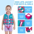 thumbnail image 6 of Gogokids Kids Swim Vest Toddler Life Jacket,Flotation Swimming Aid with Adjustable Safety Strap for Boys Girls Age 2-9 Years/28-66Lbs, 6 of 9
