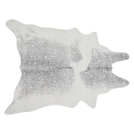 Loloi II Bryce Faux Cowhide Grey / Silver Area Rug