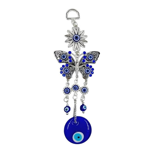 Evil Eye Hanging for Home Entrance Door Decoration, Butterfly Nazar Battu for Home Protection, Good Luck Charm and Prosperity at Office and Home