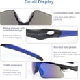 thumbnail image 4 of Gafas de Sol Deportivas Unisex, Lentes Irrompibles PC, Protección UV400, Diseño Aerodinámico, Ultraligeras 35g, Running, Ciclismo, 4 of 6