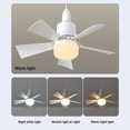thumbnail image 4 of Lamp Detachable Split Fan Lamp E27 Head Infinitely Dimmable 3-Color Variable Light Timer Memory with Remote Controller, 4 of 7