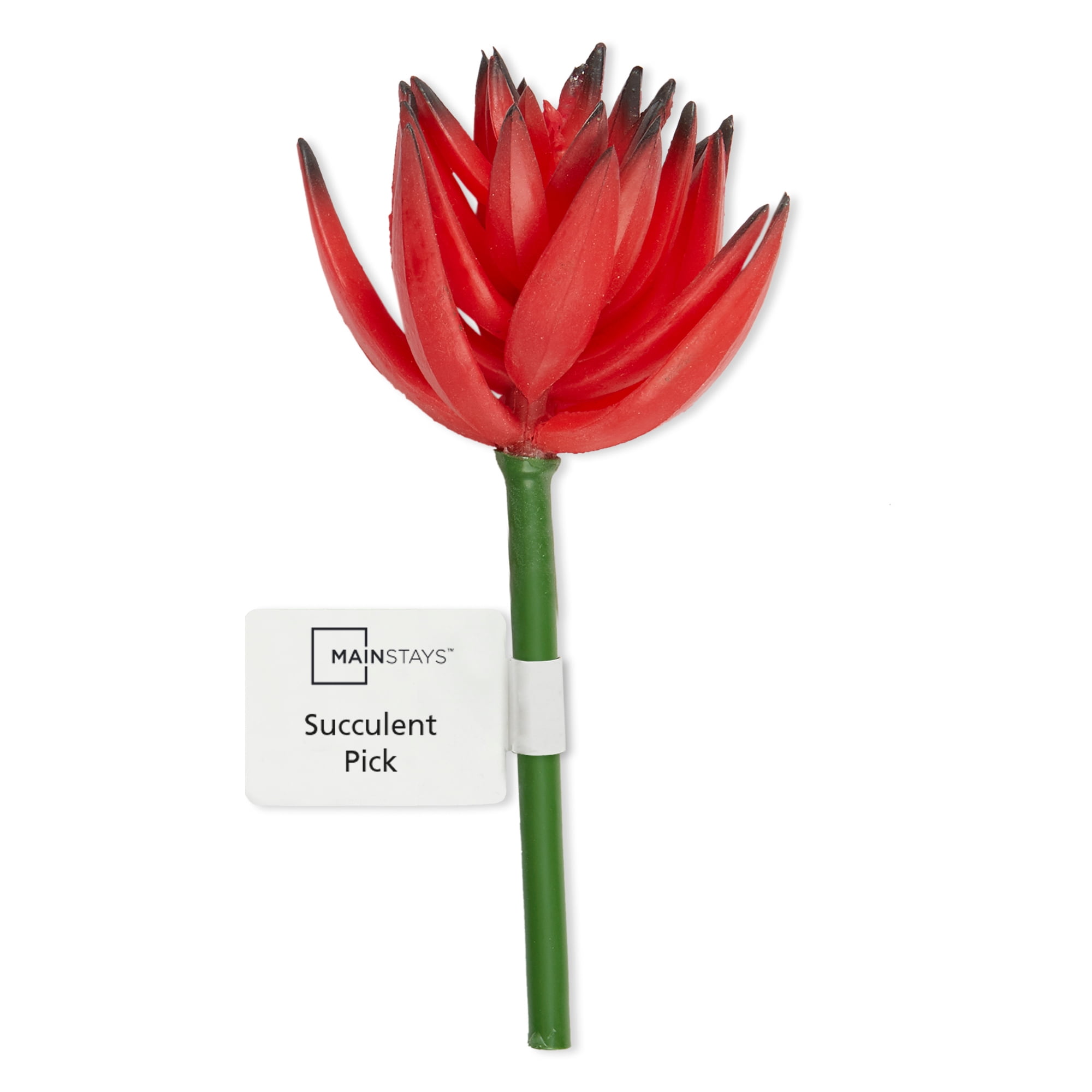 (3 pack) Mainstays Artificial Succulent Pick 1.5 inch x 5.25 inch Red
