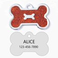 thumbnail image 7 of Monebena Personalized  Pet ID Tags Personalized Dog and Cat Tags, Custom Engraved, Easy to Read, Cute Glitter Paw Tag Dog Bone Shape M001, 7 of 7