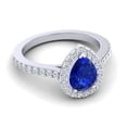 thumbnail image 3 of Diamond-Capitals 1.35 Carat New Natural Diamond Blue Sapphire Gemstone Womens Ring for Wedding and Engagement 14K White Gold Size 11, 3 of 8