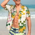 thumbnail image 7 of Kll Men'S Hawaiian Shirt Short Sleeve Button Down Beach Shirts-Fruit, 7 of 7